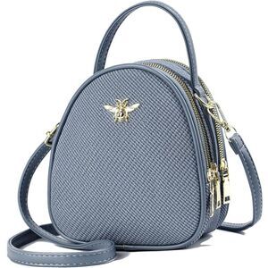 Women Blue Imported Faux Leather Stylish Small Crossbody Messenger Bags